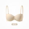Sutiã Meia-Lua Liso Estilo Japonês Sem Aro, Suporte Macio, Parte Superior Fina, Parte Inferior Grossa, Seios Pequenos, Push-Up, Roupa Íntima Sem Costura para Mulheres
