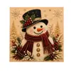 Pintura com diamantes temática de Natal com designs de alienígenas, uma atividade de artesanato DIY para decoração de casa, perfeita para decorações e enfeites de Natal, apresentando um efeito de pintura com diamantes 3D