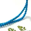 Collar de Cuentas Redondas Imitación Turquesa de Magnesita Natural Personalizado Aretes Accesorios de Joyería Estilo Xizang Turquesa Turquesa Nepalí