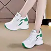 Otoño 2024 Nuevos Zapatos Blancos de Suela Gruesa para Mujer que Aumentan la Altura Interior Zapatillas Transpirables Delgadas para Mujer 8cm
