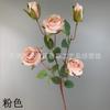 Flor de simulação 5 rosas redondas conjunto de cena de casamento layout de auditório de casamento parede de fundo arranjo de flores tecido de seda flor artificial atacado