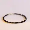 Nova Pulseira de Contas de Transferência de Obsidiana Vazada Estilo Chinês de Luxo Leve para Mulheres Design Minimalista Avançado de Nicho Pulseira de Contas Redondas