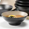Tazón de Melamina Estilo Japonés Imitación Porcelana Tazón Creativo Especialidad Tazón para Ramen de Res Tazón para Fideos Tazón Comercial para Sopa de Fideos Tazón Picante para Hot Pot Tazón Grande