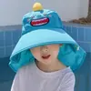 Sombrero de Sol de Verano para Niños con Ala Ancha, Sombrero Chal de Malla con Protección Solar para Niñas, Sombrero de Pescador de Playa para Niños, Sombrero de Sol para Exteriores
