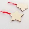 Comercio electrónico transfronterizo suministro directo de fábrica adornos de estrella de cinco puntas de madera tres contrachapados adornos para decoración de árbol de Navidad virutas de madera