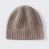 Chapéu de Tricô 100% Caxemira Pura Feminino Outono Inverno Versátil Quente Proteção para Ouvido Chapéu de Lã Faz o Rosto Parecer Menor Cobertura Total da Cabeça Chapéu para o Frio