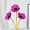 Decoración de Flor de Amapola de PU Simulada, Accesorios para Arreglos de Flores Falsas, Fabricante de Flores Artificiales al por Mayor
