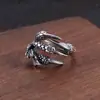 Anillo Vintage Garra de Dragón para Hombre Moderno Distintivo Anillo Abierto Creativo para Hombre Anillo de Dedo Individual Agresivo Garra de Águila