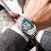 Reloj mecánico para hombre Morning Glory, nuevo diseño hueco, luminoso, impermeable, estilo único, venta al por mayor del fabricante original