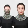 Bufanda de Seda Dorada Colgante para Orejas para Mujer, Versátil para Primavera y Verano, Cubrecuellos con Protección Solar, Protector Multifuncional para Cuello, Velo Facial, Bufanda Pequeña de Seda Versátil para Ponerse