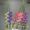 Gladiolo de haste única flor artificial para decoração de casa, adereços de foto, decoração de mesa de casamento, arranjo de buquê, flores artificiais no atacado