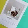 Outono e inverno novo estrela geométrica amor estampa de leopardo patch de resina diy capa de celular presilha de cabelo brinco acessório de cabelo