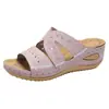 Comercio Exterior Transfronterizo Zapatillas Talla Grande para Mujer Verano 2021 Nuevas Boca de Pez Planas Caladas Transpirables Zapatillas de Exterior para Mujer