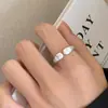 Anel de Patinha de Gato Feminino ins Design de Nicho Luxo Leve Retrô Simples High-End Fosco Liso Aberto Ajustável Anel Joia