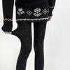 Leggings Grises Vintage de Lunares para Mujer Otoño e Invierno Terciopelo Lunares Puros Pantimedias Ajustadas Blanco Leche Calentadores