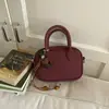 Bolsa de Bowling Transfronteiriça para Mulheres 2026 Nova Moda Retrô Versátil Bolsa de Mão Pequena Tote Bag Ombro Único Transversal Bolsa Feminina