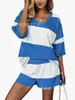 2026 Verano Nuevo Amazon Europeo y Americano Tk Traje de Dos Piezas Casual de Moda para Mujer con Cuello Redondo y Mangas Cortas