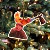 Enfeites de Natal engraçados e mais vendidos na Europa e nos Estados Unidos em 2022, decoração criativa para árvore de Natal e pingente de carro