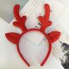Faixa de Cabeça com Galhos Temática de Natal Faixa de Cabeça de Veado de Pelúcia Desenho Animado Decoração para Transmissão Ao Vivo de Parque de Diversões de Natal Acessórios de Cabelo