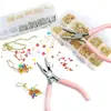 Suministro del Fabricante Juego de Pinzas para Joyería Rosa de Diez Piezas Pinzas para Manualidades DIY Pinzas de Punta Fina Rosadas Cuentas