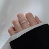 W Anel de Letra Feminino Leve Luxo Simples Design de Nicho Ins Estilo Frio Inglês Anel de Abertura Ajustável Anel de Dieta