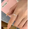 Nuevo producto de verano anillo liso de plata de ley S925 para mujer, no se decolora, estilo nicho, ajustable, lujo ligero, sensación de alta gama, anillo para el dedo índice