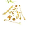 Retención de Color Alta Arena Dorada Cadena Media Extensión Hebilla de Cadena Hebilla de Pescado Hebilla de Fénix Cadena de Cola Chapado en Cobre Oro de 24K Accesorios para Joyería DIY Venta al por Mayor