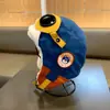 Gorra de Piloto de Dinosaurio Lei Feng para Mujer, Otoño e Invierno, Para Padres e Hijos, Niños, Forrada de Felpa, Cálida, Protectora de Orejas, Exterior, Cortavientos, Azul