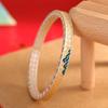 El carácter plata literario retro marea nacional pulsera pie plata 999 oro pulsera paisaje abierta moda temperamento pulsera de plata