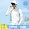 Ropa de Protección Solar para Mujer, Moda Delgada Ajustada de Seda de Hielo Verano Ligera con Capucha Ropa de Protección Solar para Hombre, Chaqueta Transpirable de Protección Solar para Pesca