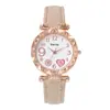 Reloj de Mujer Popular Transfronterizo con Incrustaciones de Diamantes, Reloj de Cinturón de Mujer Moderno y Versátil, Reloj de Cuarzo Casual Simple Estilo Ins