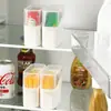 Caja de Almacenamiento Oblicua para Rebanadas de Queso de Cocina Almacenamiento de Clasificación Multifuncional para Refrigerador Caja de Almacenamiento de Mantequilla a Prueba de Polvo con Tapa
