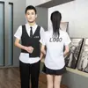 Nova Camisa Masculina Falsa de Duas Peças para o Verão de 2023 Estilo Coreano Moda Jovem Camisa Colete Roupa de Trabalho