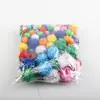 Pompones de Navidad con purpurina 100 infantiles creativos diy hechos a mano color mixto tamaño mixto vestido joyas