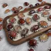 Goma Natural Estilo Palacio de Flores Caja Diseño Pulsera Colgante Accesorios Joyería