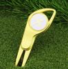 Nuevos suministros de golf, horquilla Guoling, herramienta para divot de golf, horquilla de bola de metal multifuncional/marcador de bola/marcador