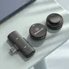 Modelo Privado M1 Microfone de Lapela Sem Fio com Botão Redondo, Alta Capacidade, Longa Duração da Bateria, Redução de Ruído, Sucção Magnética, Microfone Pequeno para Transmissão ao Vivo