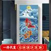 Entrada Lucky Koi Pintura Diamante 5d Diamante Completo 2021 Nova Sala de Estar Ponto Diamante Cruz Bordado Corredor Corredor Tijolo Bordado