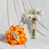 Lírios Calla de PU Branco e Vermelho, Mini Lírios Calla, Lírios Calla Realistas para Decoração de Casamento, Acessórios Florais, Flores Artificiais