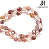 Jinghui DIY acessórios tecidos à mão cristal de cabelo vermelho natural irregular com formato 6*8 material de joalheria semiacabado contas