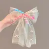 Presilha de Cabelo Laço na Nuca Infantil Menina Fresca Macaron Doce Princesa Acessórios para Cabelo de Bebê