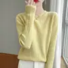 Suéter de punto 100% lana, adelgazante y elegante, de cuello redondo con estampado floral, versátil y de corte holgado para primavera, capa base de manga larga para mujer