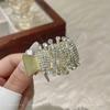 Pinza de Cola de Caballo Alta con Pedrería Femenina 2025 Nueva Horquilla de Alta Gama Artefacto Fijo para la Parte Posterior de la Cabeza Clip para el Cabello Tocado