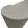 Fábrica de Foshan Silla de Cemento Personalizada con Respaldo Asiento de Terrazo Partícula Fina Albo Blanco Silla de Espera para Exteriores