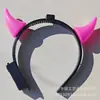 Cuerno Luminoso Led Cuerno de Plástico Mini Cuerno Diadema Luminosa Navideña de Halloween Juguete Reunión de Fiesta