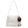 Bolso de cubo peludo transfronterizo nuevo para mujer, estilo coreano, otoño/invierno, diseño de alta gama, diseño de nicho, bolso de mano para el día a día