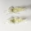 Camarão Isca 4cm com Anzol, Isca Camarão Artificial com Cheiro de Peixe, Isca Camarão Macio para Peixe Cabeça-de-Chumbo, Isca Camarão Macio