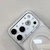 Adesivos de Strass em Formato de Coração Adequados para Apple 17P/17PM/18P/18PM Luxo Leve HD Coração Simples Protetor de Lente com Strass