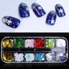 Lentejuelas de Manicura Transfronteriza Lentejuelas de Copo de Nieve Japonesas de Otoño e Invierno Lentejuelas de Navidad Parche Mixto Decorativo para Uñas Ultrafino