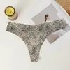 Calcinhas Femininas Seamless de Cintura Baixa Personalizadas Europeias e Americanas Respiráveis Esportivas Renda Europeia e Americana Triângulo Estampa de Zebra Floral ozon Transfronteiriço